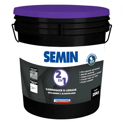 ENDUIT  2 en 1 AIRLESS DE GARNISSAGE ET LISSAGE 25KG | SEMIN