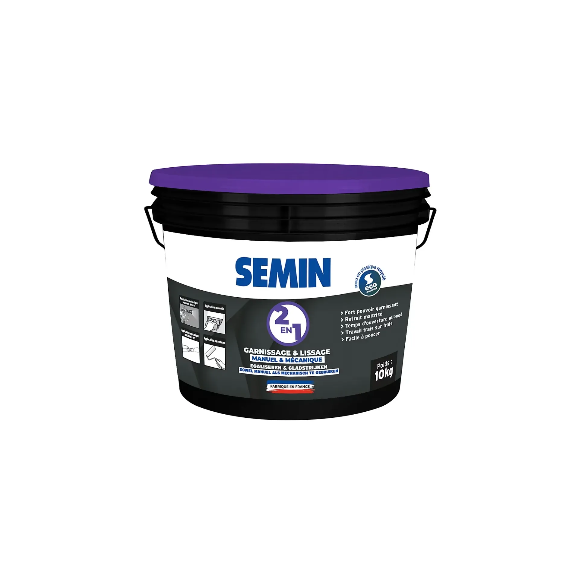 ENDUIT  2 en 1 AIRLESS DE GARNISSAGE ET LISSAGE 10KG | SEMIN