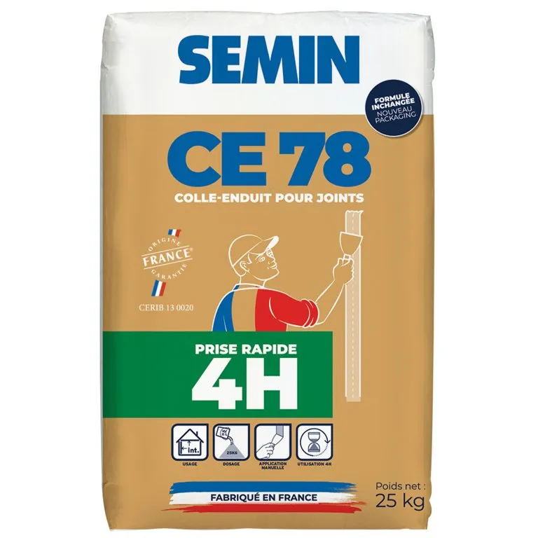 [A11151] CE 78 Naturel Enduit joint 4H SAC DE 25KG | SEMIN