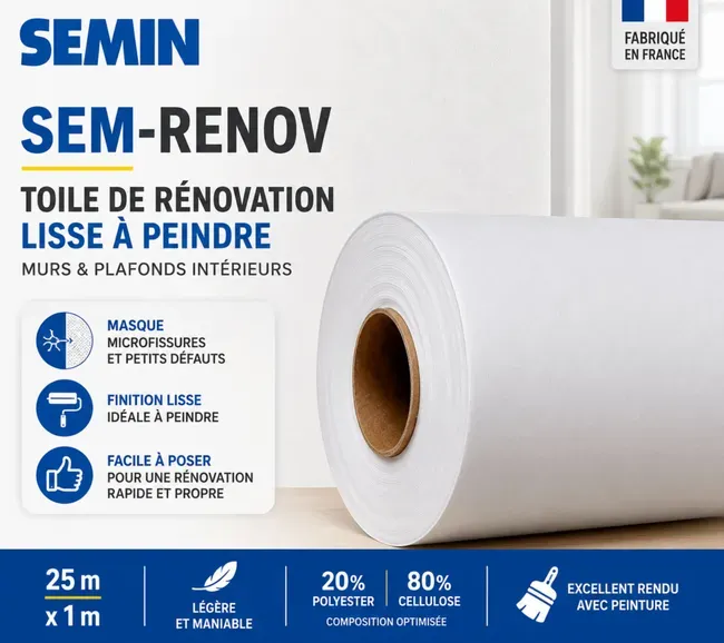 [A03013] SEM RENOV ECO-Fibre De Verre 150GR - 25 X 1 M | SEMIN